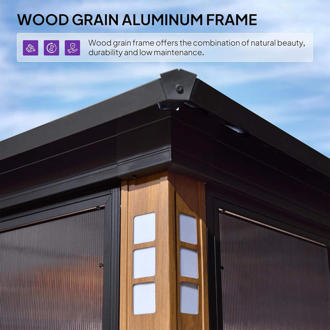 Alora Prestige Premium Hardtop Double Top Outdoor Patio Solarium Sunroom (SAK43078) - Sunrooms | Patioza