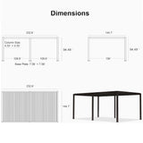 Alora Premium Outdoor Aluminum Louvered Patio Pergola With LED Lights [PERGOLA ONLY] (SAK24896) - Pergolas | Patioza