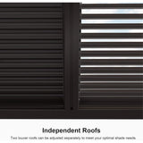 Alora Premium Outdoor Aluminum Louvered Patio Pergola With LED Lights [PERGOLA ONLY] (SAK24896) - Pergolas | Patioza