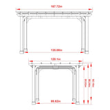 Alora Premium Outdoor Cedar Wood Pergola with Slatted Roof - Pergolas | Patioza