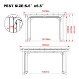 Alora Premium Outdoor Cedar Wood Pergola with Slatted Roof - Pergolas | Patioza