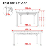 Alora Premium Outdoor Cedar Wood Pergola with Slatted Roof - Pergolas | Patioza