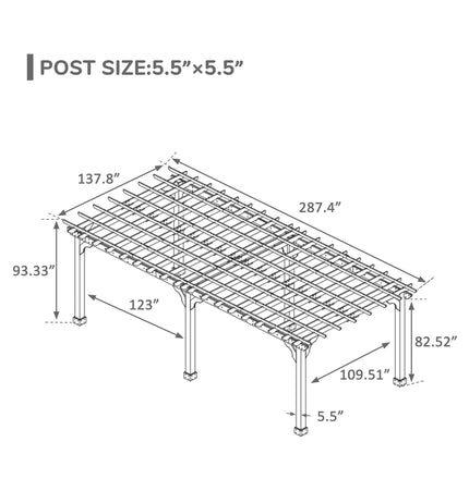 Alora Premium Outdoor Cedar Wood Pergola with Slatted Roof