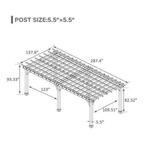 Alora Premium Outdoor Cedar Wood Pergola with Slatted Roof - Pergolas | Patioza