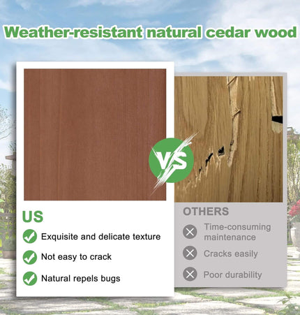 Alora Premium Outdoor Cedar Wood Pergola with Slatted Roof