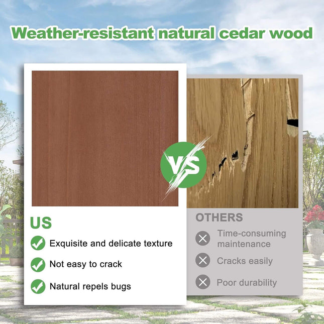 Alora Premium Outdoor Cedar Wood Pergola with Slatted Roof