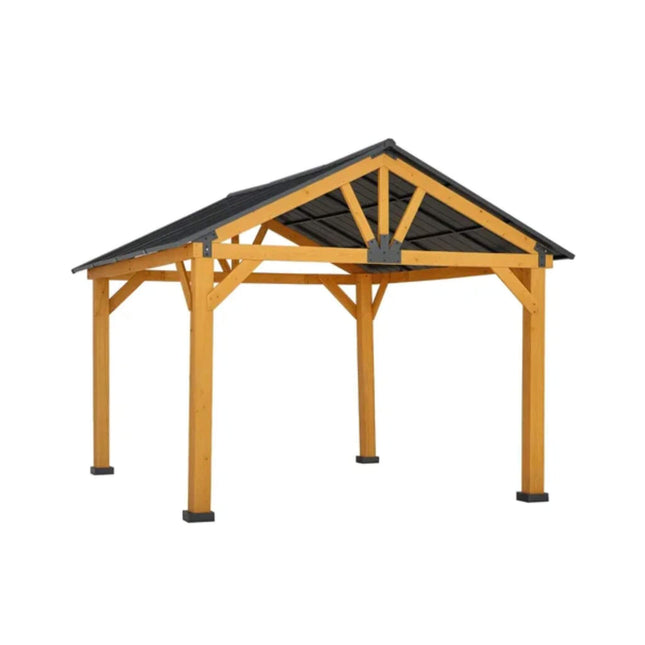 [09X11FT] Premium Outdoor Hardtop Patio Backyard Gazebo (SAK86341) - Gazebos | Patioza