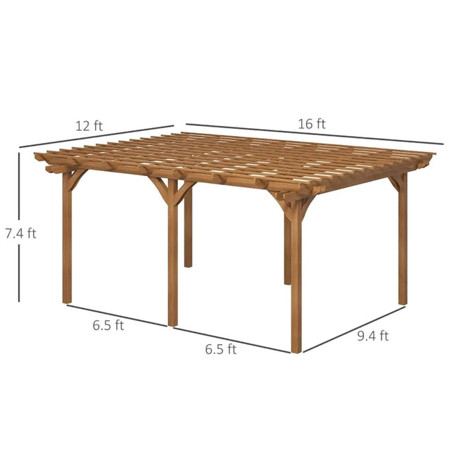 Alora 9x12 Ft. Premium Outdoor Wooden Grape Trellis Pergola