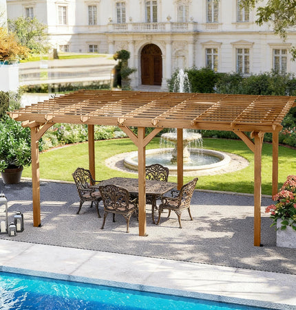 Alora 9x12 Ft. Premium Outdoor Wooden Grape Trellis Pergola
