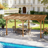 Alora 9x12 Ft. Premium Outdoor Wooden Grape Trellis Pergola - Canopies & Gazebos | Patioza