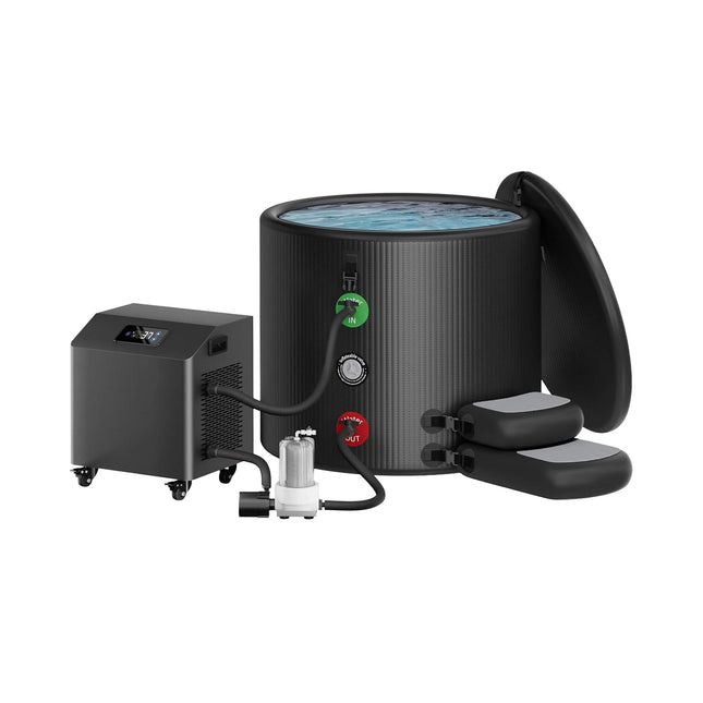FCP Premium XL 120 Gal Cold Plunge Tub Kit With 1HP Chiller, Filter, And Pump (SAK92632) - Chillers | Patioza