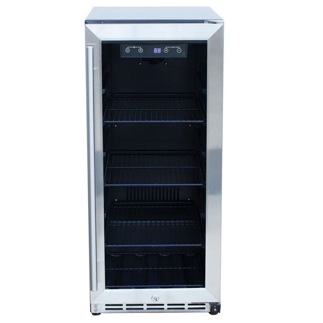 Summerset 15-inch Outdoor Rated Fridge with Glass Door - Fridge | Patioza