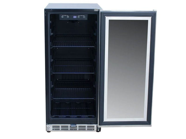 Summerset 15-inch Outdoor Rated Fridge with Glass Door - Fridge | Patioza