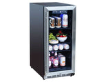 Summerset 15-inch Outdoor Rated Fridge with Glass Door - Fridge | Patioza
