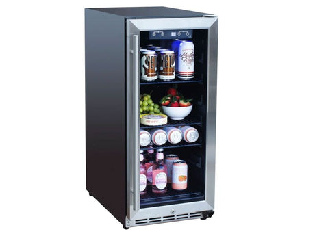 Summerset 15-inch Outdoor Rated Fridge with Glass Door - Fridge | Patioza