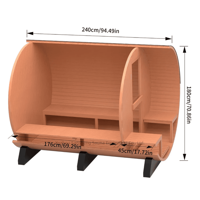 Handmade Sauna Red Cedar Electric Heat - | Patioza