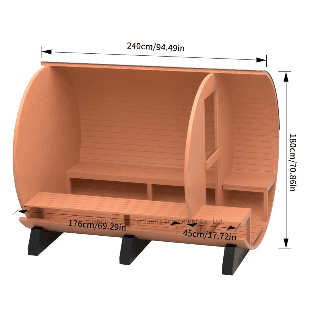 Handmade Sauna Red Cedar Electric Heat - | Patioza