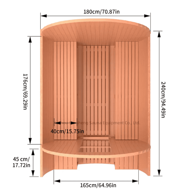 Handmade Sauna Red Cedar Electric Heat - | Patioza