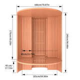 Handmade Sauna Red Cedar Electric Heat - | Patioza