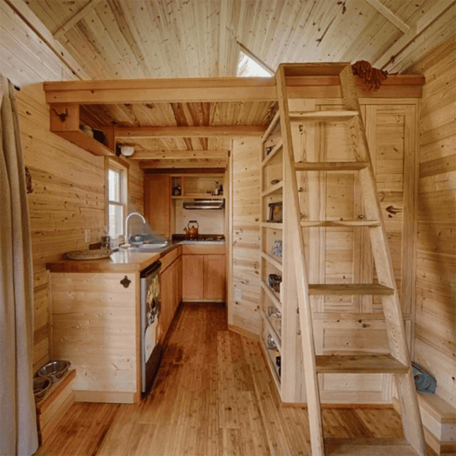 Wood Tiny home on wheels - | Patioza
