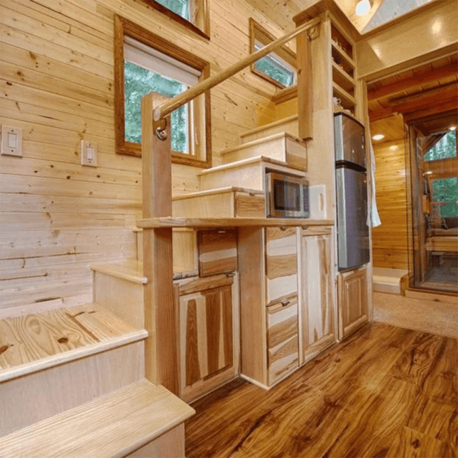 Wood Tiny home on wheels - | Patioza