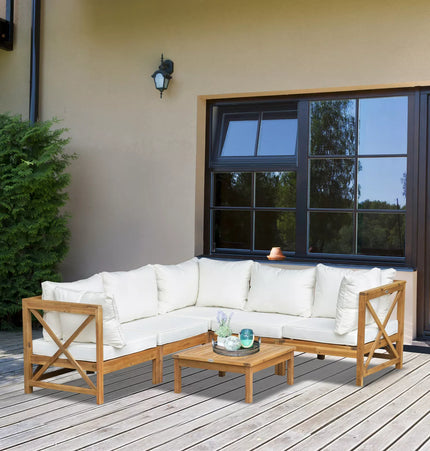 Dunn Outdoor Garden Corner Couch Set - Patio Furniture | Patioza