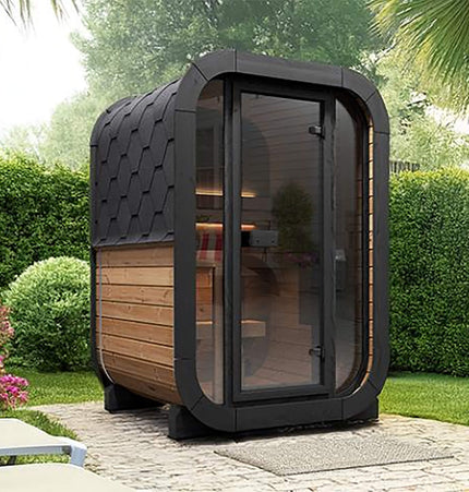 SaunaLife Model CL3G Cube - Series Outdoor 2 - Person Home Sauna Kit [SL - MODELCL3G] (SAK23721) - Outdoor Saunas | Patioza