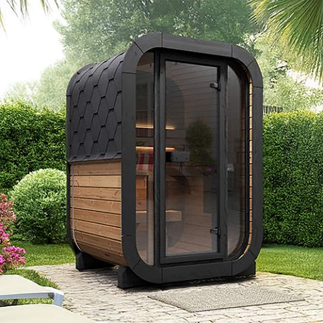 SaunaLife Model CL3G Cube - Series Outdoor 2 - Person Home Sauna Kit [SL - MODELCL3G] (SAK23721) - Outdoor Saunas | Patioza