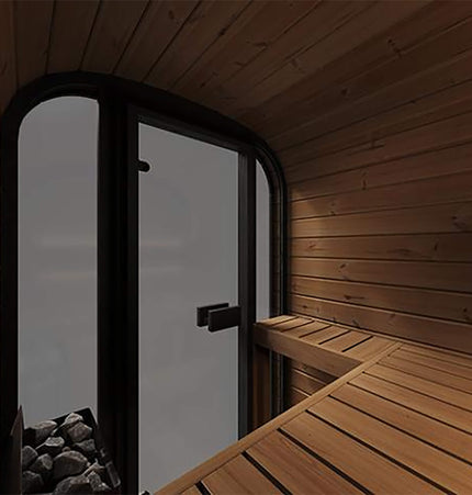 SaunaLife Model CL3G Cube - Series Outdoor 2 - Person Home Sauna Kit [SL - MODELCL3G] (SAK23721) - Outdoor Saunas | Patioza