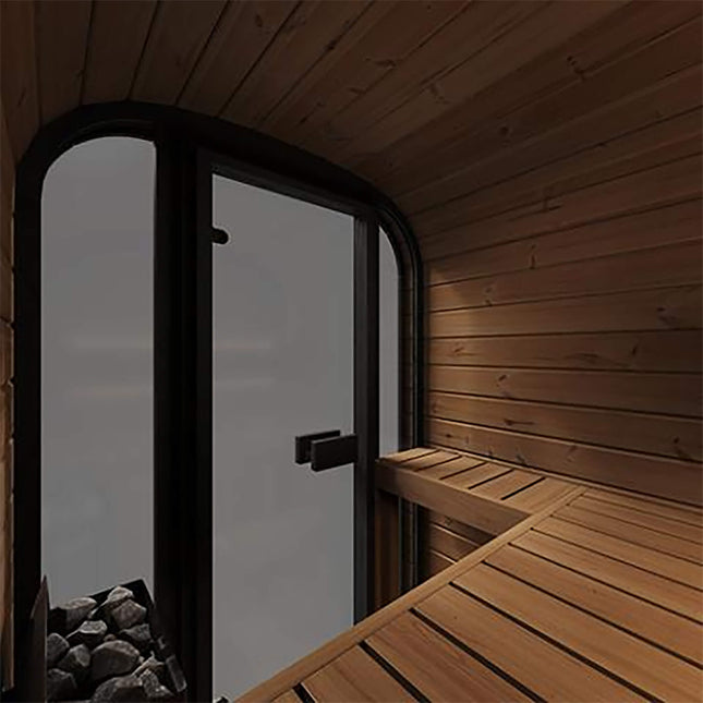 SaunaLife Model CL3G Cube - Series Outdoor 2 - Person Home Sauna Kit [SL - MODELCL3G] (SAK23721) - Outdoor Saunas | Patioza