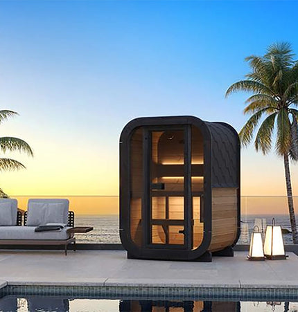 SaunaLife Model CL3G Cube - Series Outdoor 2 - Person Home Sauna Kit [SL - MODELCL3G] (SAK23721) - Outdoor Saunas | Patioza