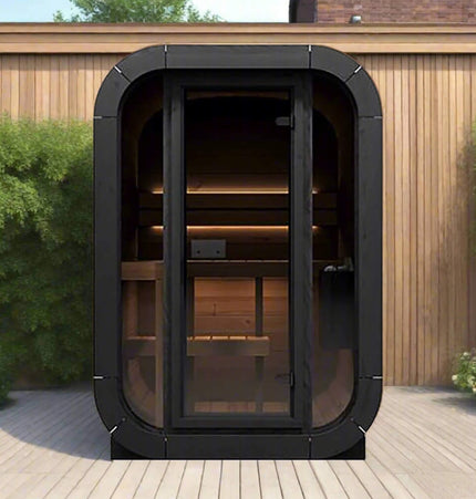 SaunaLife Model CL3G Cube - Series Outdoor 2 - Person Home Sauna Kit [SL - MODELCL3G] (SAK23721) - Outdoor Saunas | Patioza