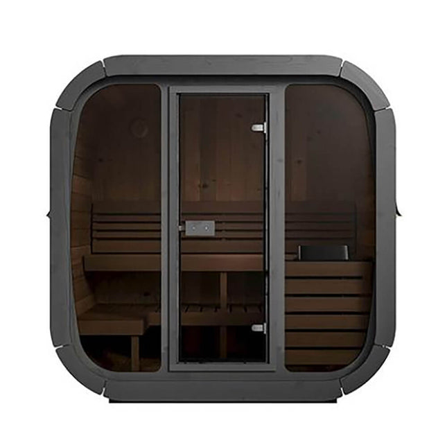 SaunaLife Model CL5G 4 - Person Cube - Series Luxury Wooden Outdoor Home Sauna Kit [SL - MODELCL5G] (SAK91835) - Outdoor Saunas | Patioza