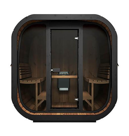 SaunaLife Model CL7G 6 - Person Cube - Series Luxury Wooden Outdoor Home Sauna Kit [SL - MODELCL7G] (SAK95274) - Outdoor Saunas | Patioza