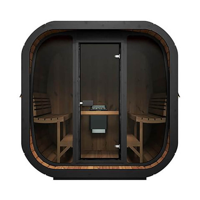 SaunaLife Model CL7G 6 - Person Cube - Series Luxury Wooden Outdoor Home Sauna Kit [SL - MODELCL7G] (SAK95274) - Outdoor Saunas | Patioza