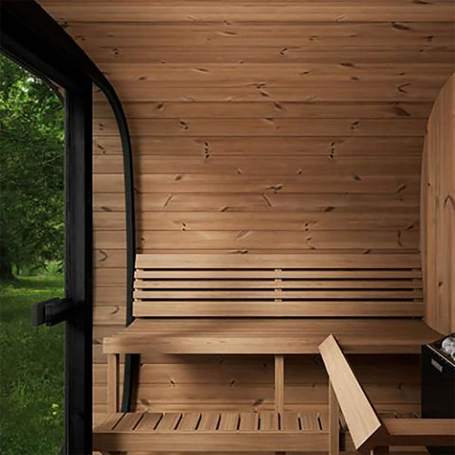 SaunaLife Model CL7G 6 - Person Cube - Series Luxury Wooden Outdoor Home Sauna Kit [SL - MODELCL7G] (SAK95274) - Outdoor Saunas | Patioza