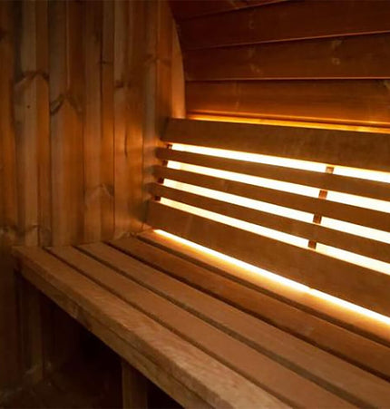 SaunaLife Model E6 Ergo Series 3 - Person Thermo - Spruce Backyard Sauna Barrel [SL - MODELE6] (SAK38572) - Outdoor Saunas | Patioza