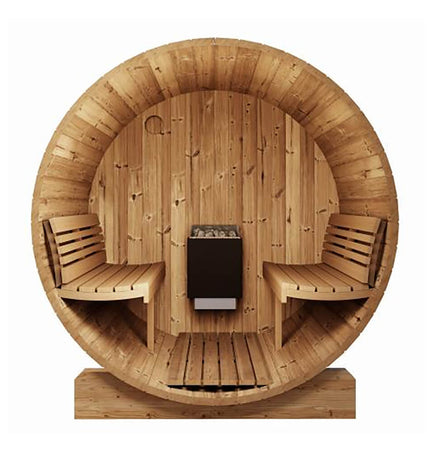 SaunaLife Model E6 Ergo Series 3 - Person Thermo - Spruce Backyard Sauna Barrel [SL - MODELE6] (SAK38572) - Outdoor Saunas | Patioza