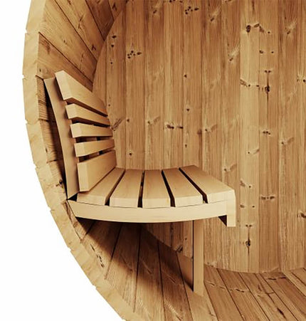 SaunaLife Model E6 Ergo Series 3 - Person Thermo - Spruce Backyard Sauna Barrel [SL - MODELE6] (SAK38572) - Outdoor Saunas | Patioza