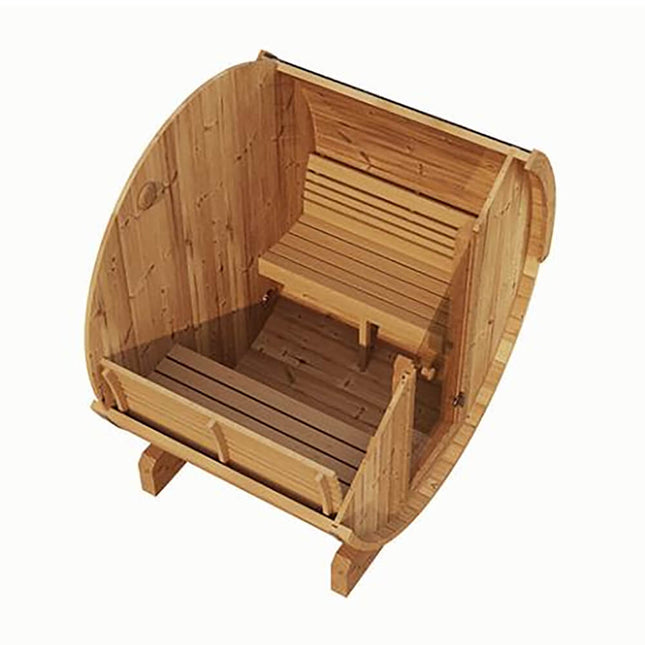 SaunaLife Model E6 Ergo Series 3 - Person Thermo - Spruce Backyard Sauna Barrel [SL - MODELE6] (SAK38572) - Outdoor Saunas | Patioza