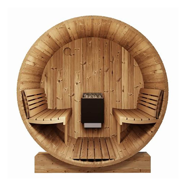 SaunaLife Model E7G Ergo Series 4 - Person Outdoor Sauna Barrel With Glass Front [SL - MODELE7G] (SAK81934) - Outdoor Saunas | Patioza