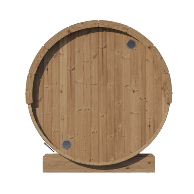 SaunaLife Model E8G Ergo Series 6 - Person Outdoor Sauna Barrel With Tempered Glass Front [SL - MODELE8G] (SAK92814) - Outdoor Saunas | Patioza