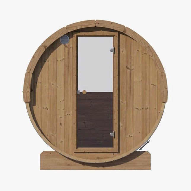 SaunaLife Model E8W Ergo Series 6 - Person Outdoor Thermo - Spruce Sauna Barrel [SL - MODELE8W] (SAK92573) - Outdoor Saunas | Patioza
