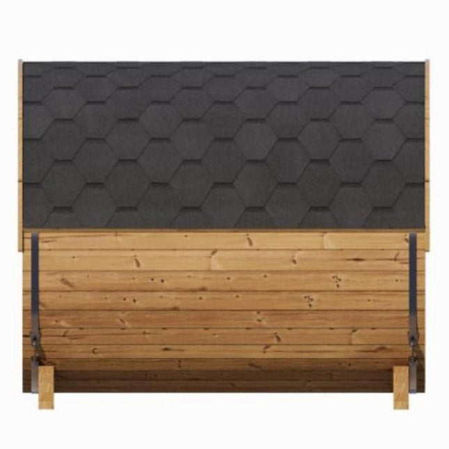 SaunaLife Model E8W Ergo Series 6 - Person Outdoor Thermo - Spruce Sauna Barrel [SL - MODELE8W] (SAK92573) - Outdoor Saunas | Patioza