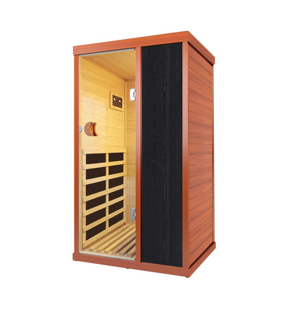 Thermora Maison Single-Person Infrared Sauna Room With Bluetooth Music Player And Ambient Light (SAK62941) - Infrared Saunas | Patioza