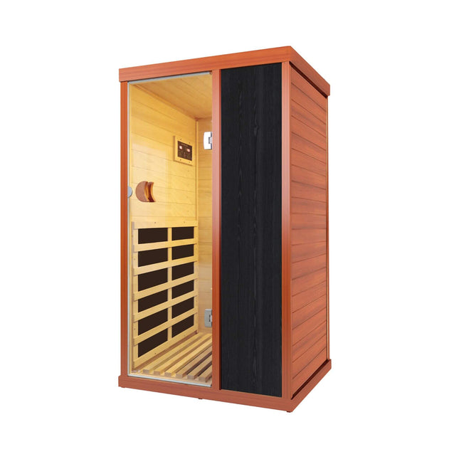 Thermora Maison Single-Person Infrared Sauna Room With Bluetooth Music Player And Ambient Light (SAK62941) - Infrared Saunas | Patioza