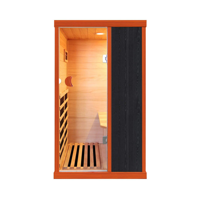 Thermora Maison Single-Person Infrared Sauna Room With Bluetooth Music Player And Ambient Light (SAK62941) - Infrared Saunas | Patioza