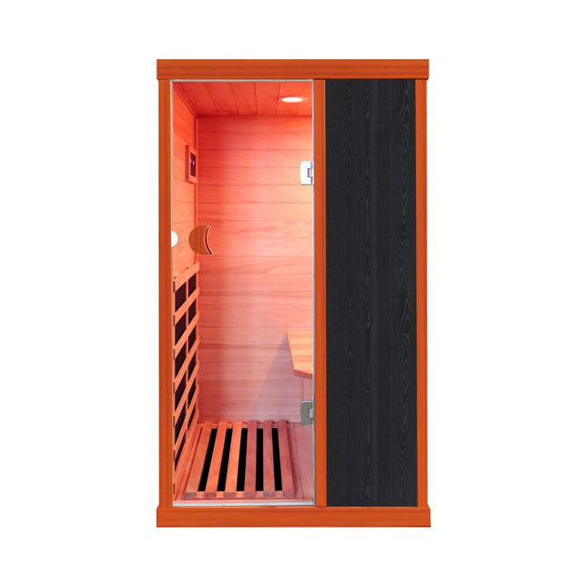Thermora Maison Single-Person Infrared Sauna Room With Bluetooth Music Player And Ambient Light (SAK62941) - Infrared Saunas | Patioza