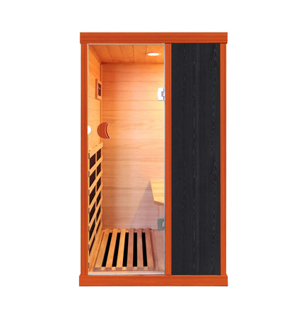 Thermora Maison Single-Person Infrared Sauna Room With Bluetooth Music Player And Ambient Light (SAK62941) - Infrared Saunas | Patioza