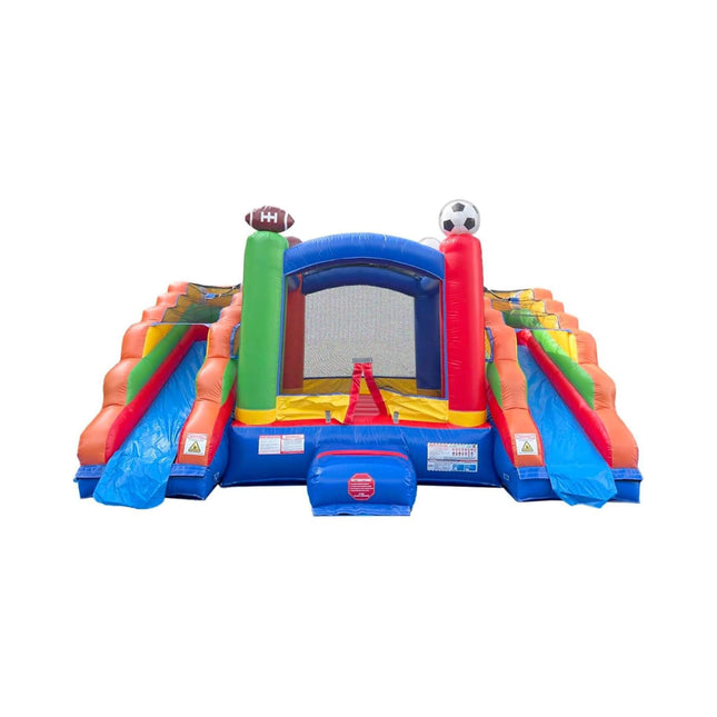 16FT Sports Castle Bounce House With Double Water Slides (SAK17635) - Inflatable Bouncers | Patioza